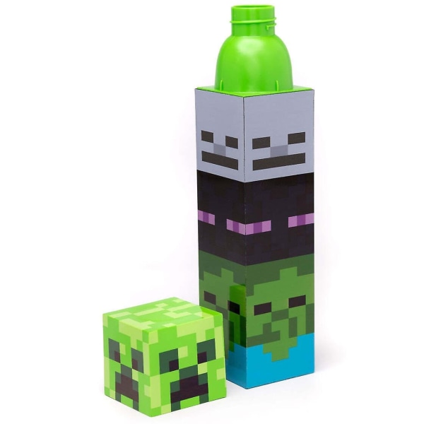 Minecraft Mobs vattenflaska One Size Green/Black/Grey
