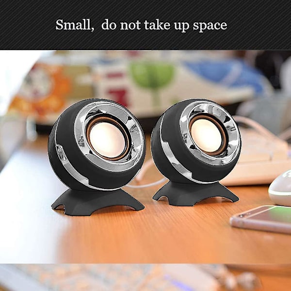 Dator Usb-power högtalare Mini Desktop-högtalare med hifi-ljud, överlägset stereoljud, dubbelt horn, perfekt för dator, bärbar dator