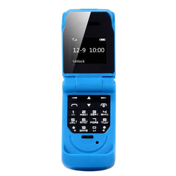 Ultraliten Bluetooth Dialer med 0,66 tums skärm - Mini Flip Mobiltelefon
