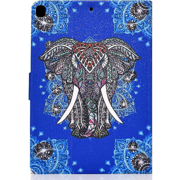 Ipad 10.2 Generation Cover Pu Läder Case Flip Stand Fodral med kortplats och Auto Sleep / Wake Up-funktion för Ipad 10.2, Elephant