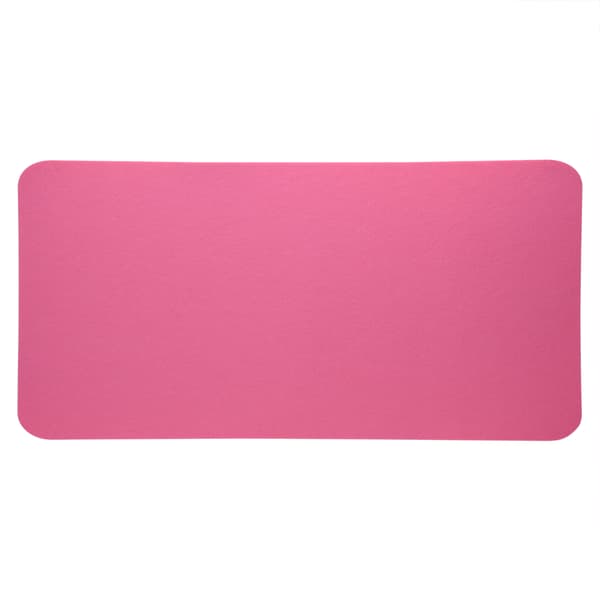 Rosa polyester bord musemåtte, 68x33cm, antistatisk, skrivebordsmåtte til bærbar computer