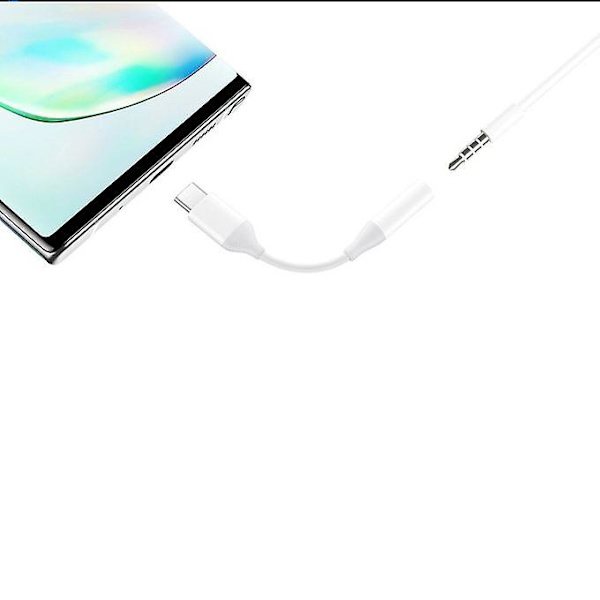 Typ-c till 3,5 mm ljudmikrofonadapter för Galaxy Note 10