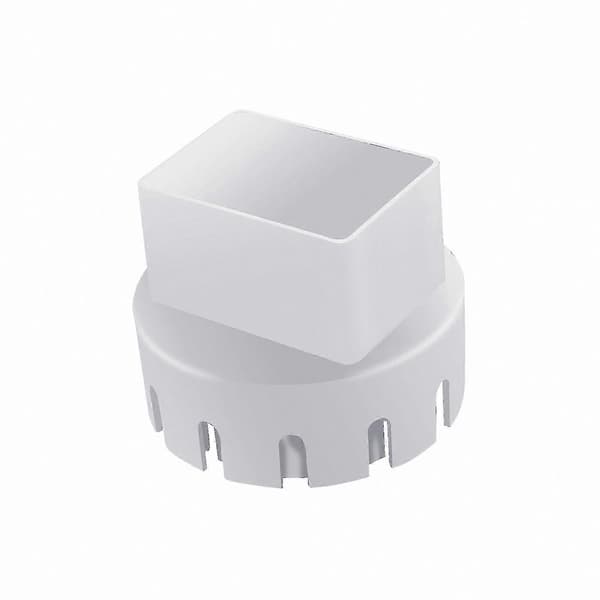 2\" x 3\" nedløbsrørsadapter, 3' x 4' nedløbsrørskobling til have White 2*3inch