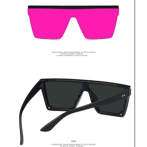 New Trend Large Frame One-piece Uv400 Solbriller Street Shooting Mand/kvinde Solbriller Retro pink