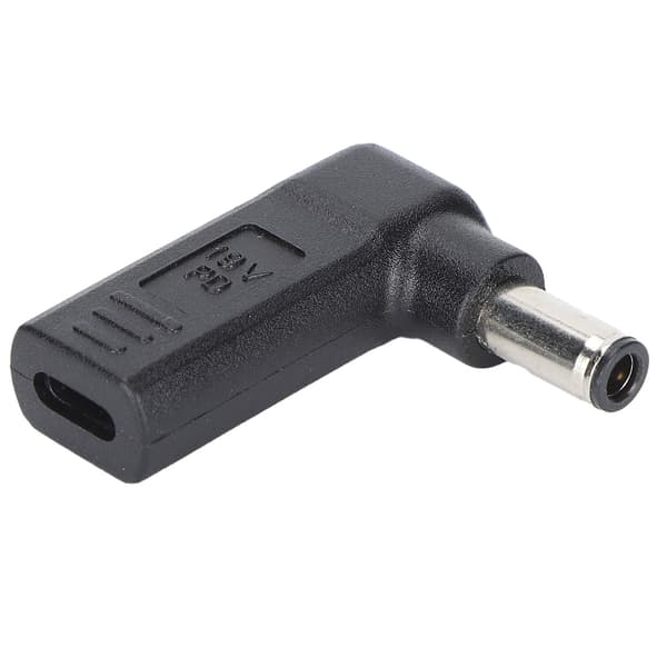 PD-oplader - Type-C til DC-adapter, hun til han-stik, 6,0x0,6 mm retvinkelstik