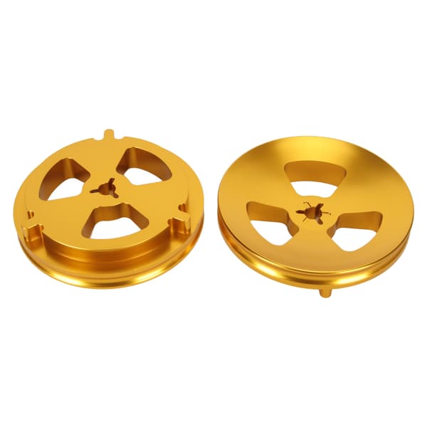 1 par 1/4 tomme NAB-nav optisk akseladapter poleret aluminiumsbase spole til spole båndåbner til Studer ReVox til DENON Guld