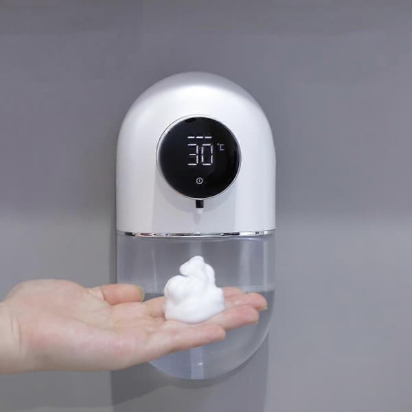 Vandtæt smart sensortvåldispenser - Genopladelig vægmonteret mini-skumsæbedispenser White