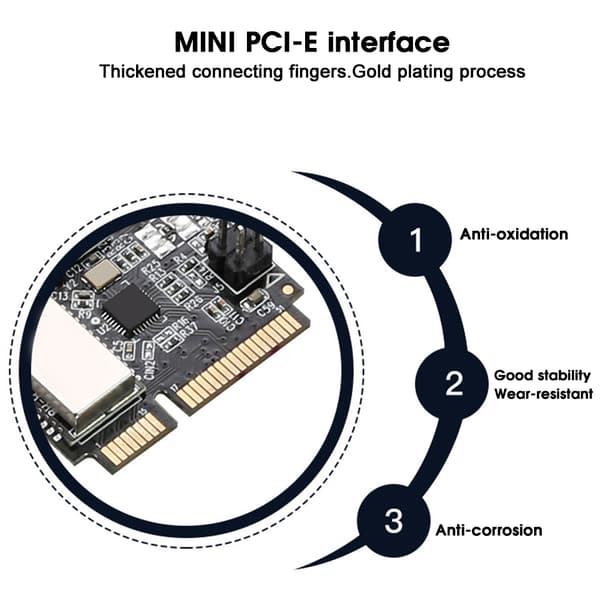 Gigabit Mini PCI-E netværkskort til stationær computer - kablet, gratis enhed, Linux-kompatibel