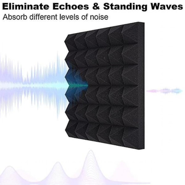 12pcs Acoustic Soundproof Foam Panels For Recording Studio