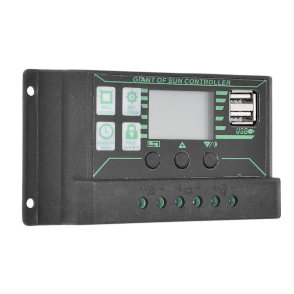 PWM MPPT Solar Charge Controller 10A Dual USB LCD Display Justerbar Regulator
