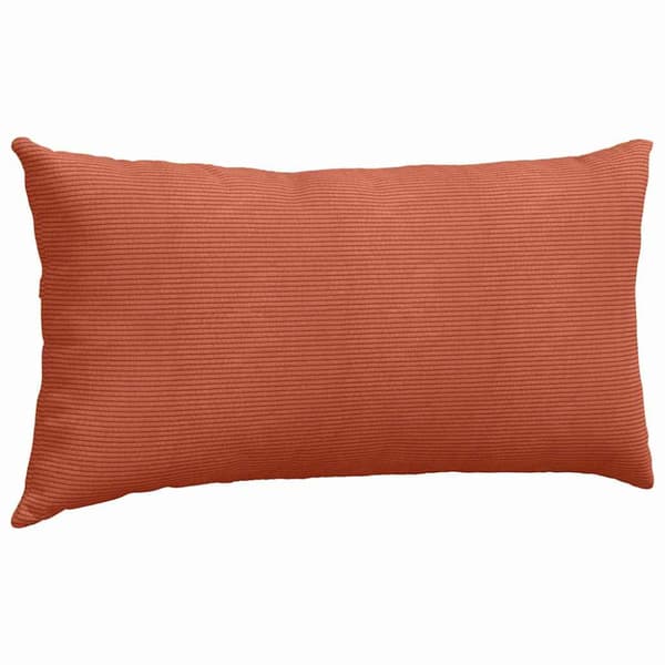 Sofaputer 2 stk Rød oransje 80 x 40 cm Kordfløyelstoff