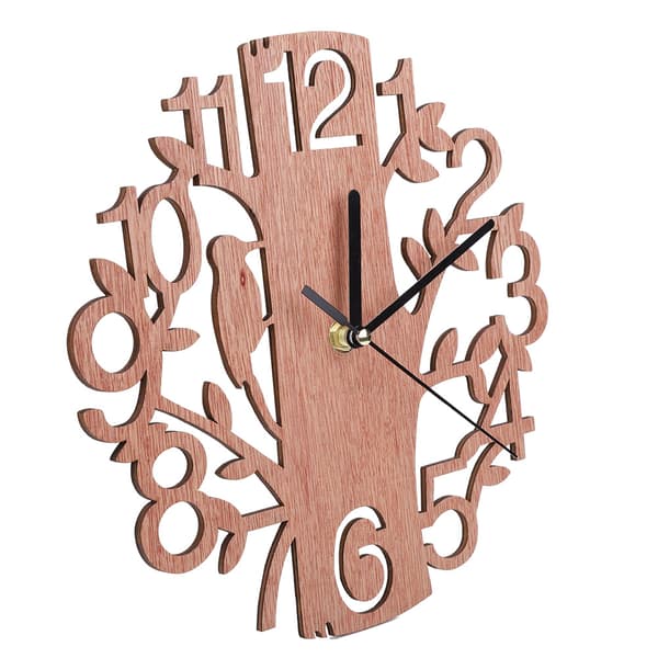 【BQ】Modern Round Wall Clock 3D Wall Clock Sticker Hanging Wall Clock Home Room Office Decor (#1)-FF- 0.4