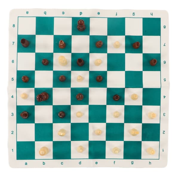 Internationellt Schackset PU Schackbräde Spelkit med Pjäser