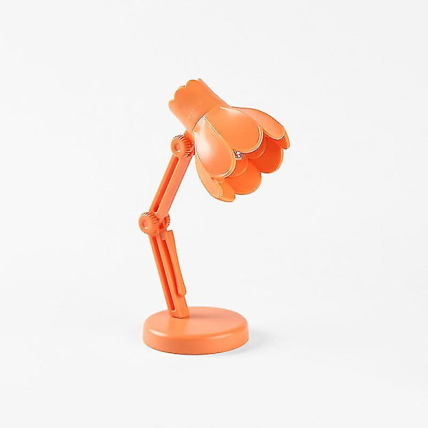 2 stk Mini Lille Bordlampe Led Foldebar Bærbar Lille Natlampe Magnetisk Sugning Varm Farve Øjenbeskyttelse Læsebordslampe Med Clip 09B-Orange