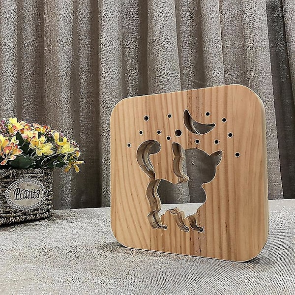 Led Carving USB Kitten Mönster T1882w