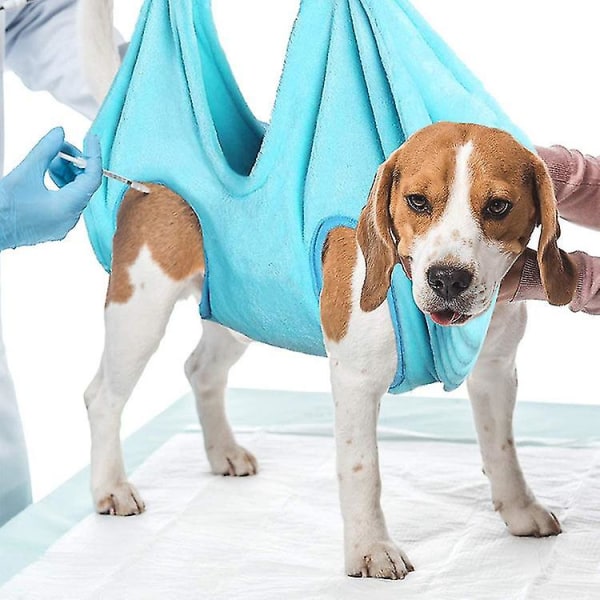 Husdjursvård Hängmatta Helper Assistant Multifunktionell torr handduk Cat Dog Restraint Bag blue L