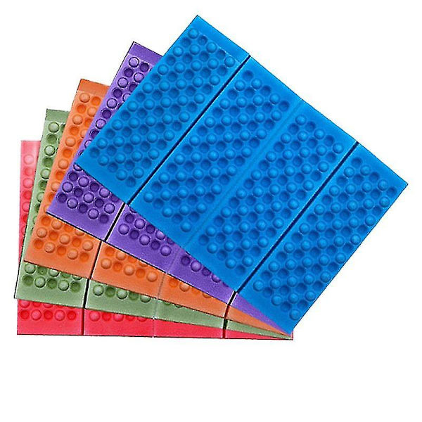 Ulkona taitettava istuintyyny Kannettava taitettava vaahtomuovi retkeilytyyny Kevyt thermal Blue 5Pcs