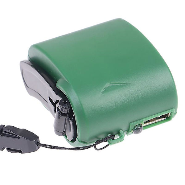 Miniladdare Handvev USB Mobiltelefon Utomhus Nödcamping Vandring Edc Reseladdare Campingutrustning Överlevnadsverktyg Green