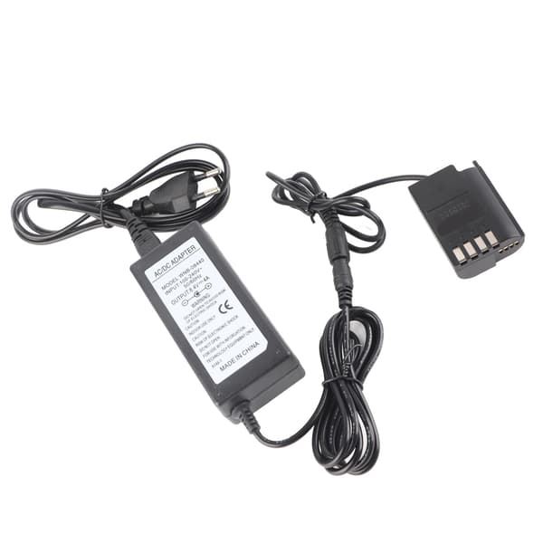 BLK22 DC-kobling Dummy Batteri Strømforsyningssett for DCS5 S5K Fullformat Speilreflekskamera 100240V (EU-plugg)