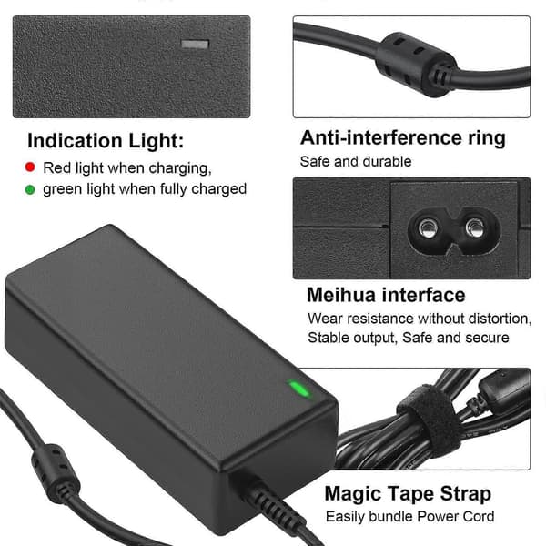 【BQ】42V 2A Strømadapter for 36V 2A Elsykkel Ladekabel Balanserende Bil, Scooterlader