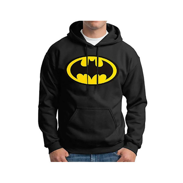 Mænd Mode Superman Batman Hættetrøje Pullover Rejse Hættetrøje -Sort Størrelse 2XL
