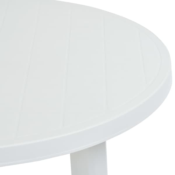 【BQ】vidaXL Puutarhapöytä valkoinen 89 cm muovia White Vit