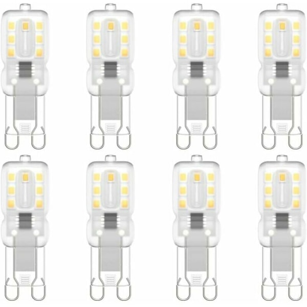 10 kpl G9 LED-lamppuja, G9 LED 220V Luonnonvalkoinen 5500K 3W Halogeenivastaava 30W [Energialuokka E]