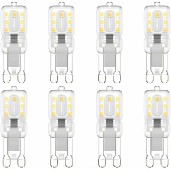 10-pack G9 LED-lampor, G9 LED 220V Naturvit 5500K 3W Halogenekvivalent 30W [Energiklass E]