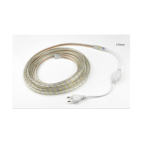 LED Strip med Switch 5M LED Strip 220V IP65 Vandtæt Led Tape Lys