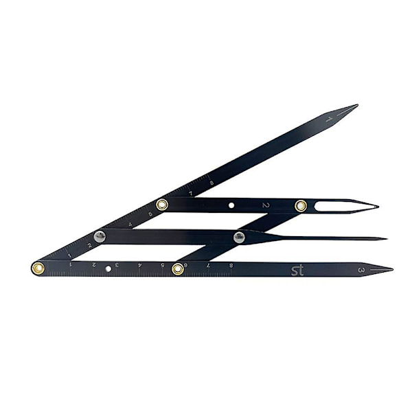 Ögonbrynslinjal Trepunktspositionering Permanent Makeup Symmetriskt verktyg Grooming Stencil Shaper Balanslinjal Black
