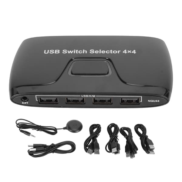 4 Port USB 2.0 Switch Selector 4 Computere Deler 4 USB-enheder USB KVM Switch til Tastatur Mus
