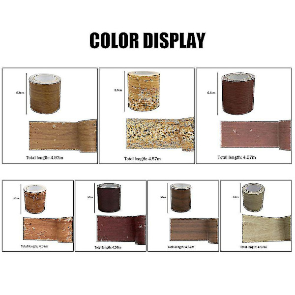 Woodgrain Reparation Tejp Patch Trä Textured Furniture Självhäftande tejp Stark klibbighet