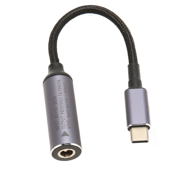 DC til Type C Kabel 5.5x2.5mm 100W 17.3cm Nylon Hun Input Type C til DC5525 Kabel til Tablet Telefon PC