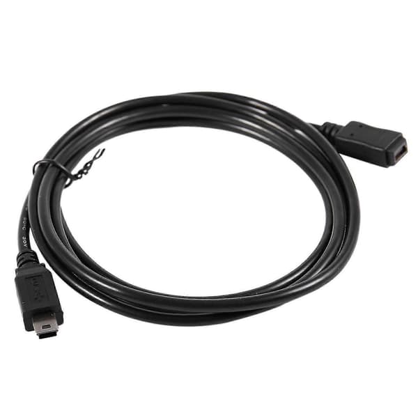 1,5 m Mini USB B 5-pin hann til hunn forlengelseskabeladapter Black