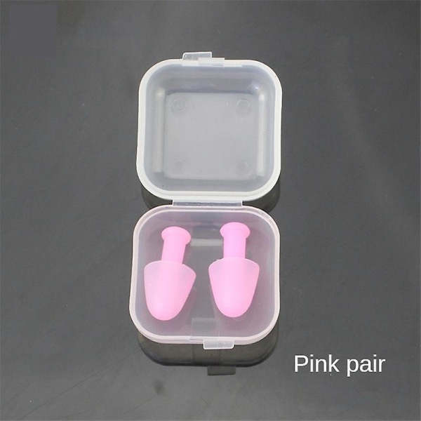 Sömnproppar 4,5 g öronproppar Lätt att utföra Bullerreducerande öronproppar Simöronproppar Enfärgade öronproppar i silikon Pink Pair Boxed