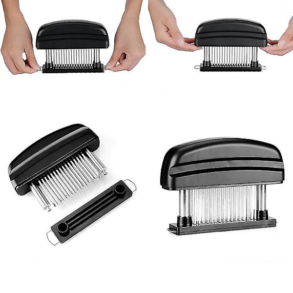 Kött Mörning Lös Köttmaskin Kött Mörning Nål Kött Mörning verktyg med 48 rostfria blad Köksverktyg white