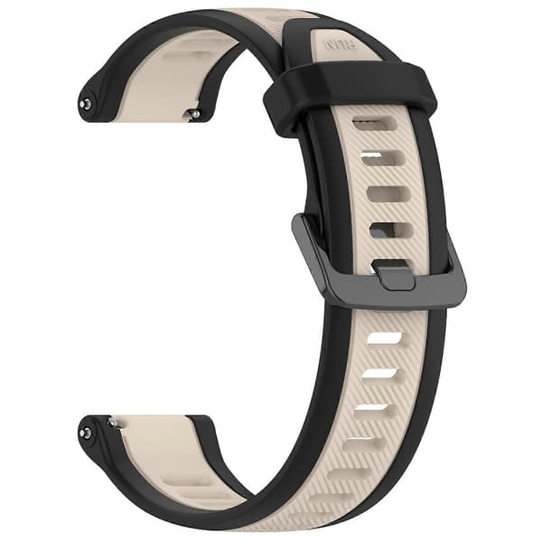 【BQ】22 mm silikonrem til Garmin Forerunner 255 Starlight   Black