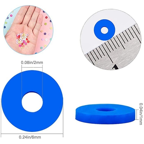 4200 stk Gjør-det-selv 6 mm flat rund Heishi Polymer Clay Beads Kit for smykkefremstilling Armbånd Halskjede øredobber