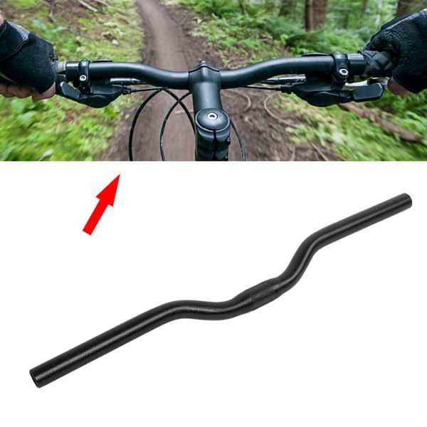 Aluminium Fixed Gear Racercykel Riser Styr 25,4 mm 520 mm Sort