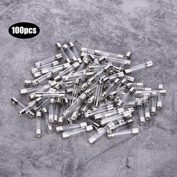 100kpl 250V Nopea Lasiputkisulake 6x30mm 0.5A Piirisuojaustarvike