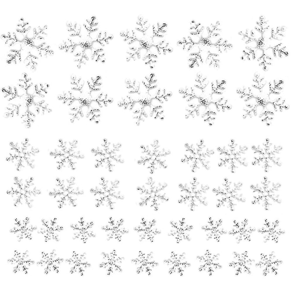 1000 kpl lumihiutalekonfettikoristeita White