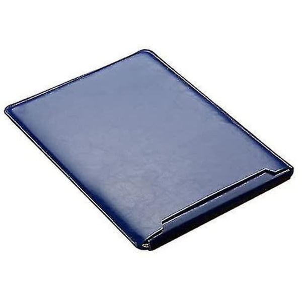 Mikrofiber læder laptop sleeve Slim Case Cover Luksus Pu læder taske Elagant beskyttelsescover Integreret musemåtte Kompatibel med Pro15.4, Navy Blu