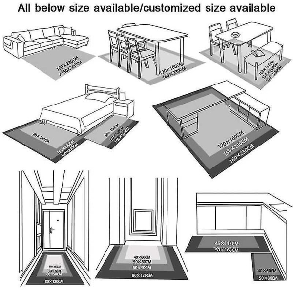 Kodinsisustus Moderni 3D Joulusisustus Sisäänkäynti Matto Olohuone Sohvapöytä Peite Joulupukin matto Makuuhuoneen matot 14 80x120cm