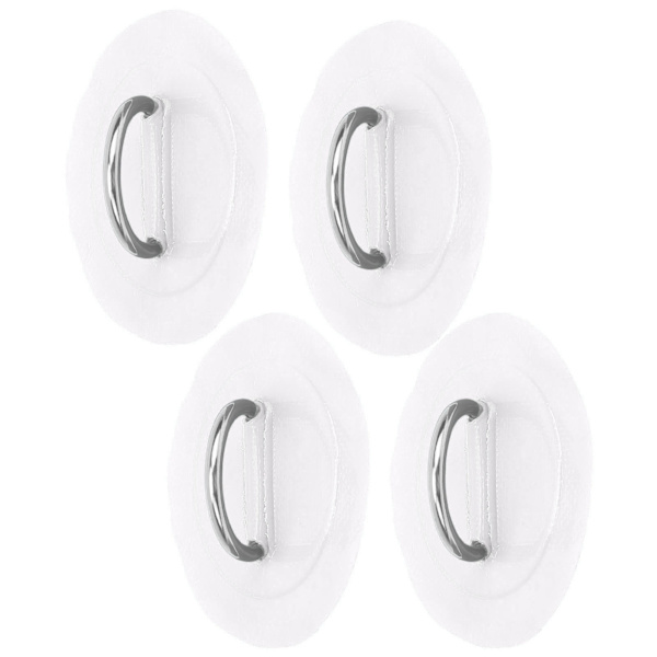 4st Uppblåsbar Båt Kajak D Ring Pad Patch Marin Fast Spänne Elastisk Bungee Snöre Vit