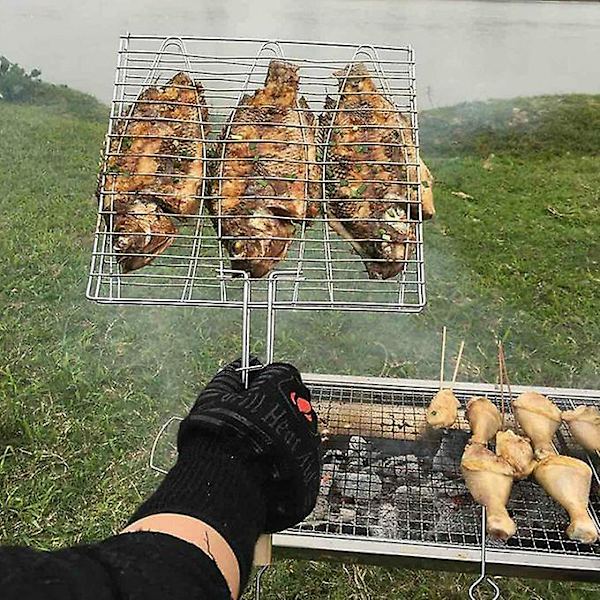 Bbq Fish Grill Net Grill Grilling Fiskestativ Non-stick
