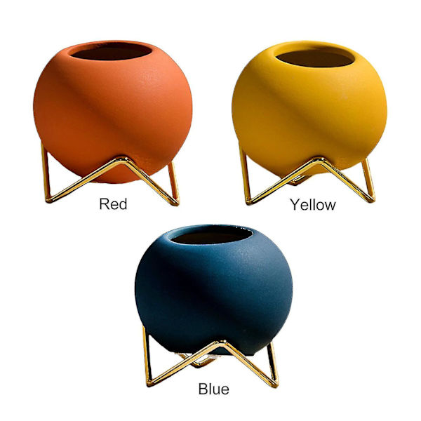 Planteoppbevaring Ballvase Dekorative vaser Keramikk Hjemmepult Pent nordisk lys Luksusstil blomsterholder Red