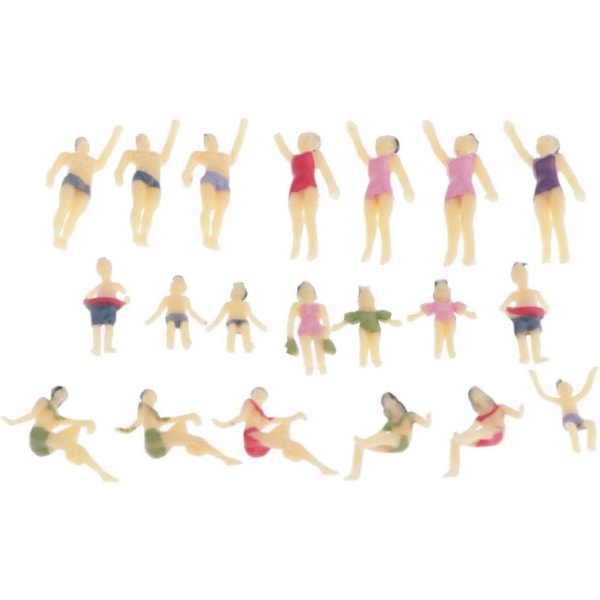 20xModell Tåg Människor Figurer Skala Beach Crowd Miniatyrer Ho 1:100