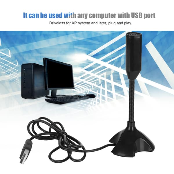 Til Raspberry Pi 2/3 USB Plug and Play Computermikrofon Driverfri til Win XP og nyere