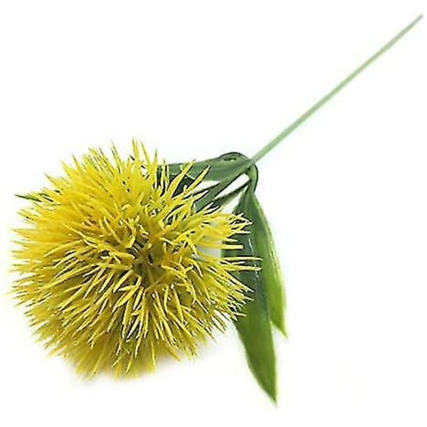 6 st Maskros konstgjorda blommor Växter Bukett Plastblomma för heminredning / bröllopsinredning (grön) Yellow