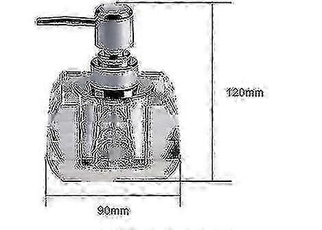 Gjennomsiktig krystallglass håndsåpeflaske såpedispenser (polyeder 100ml)